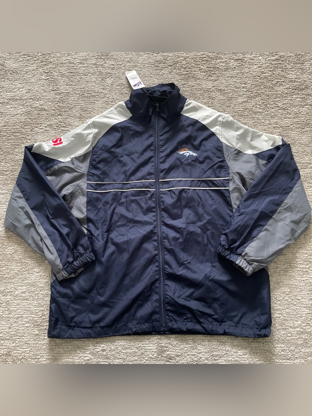 Denver Broncos SI Dunbrooke Men's NFL Team Full-Zip Windbreaker Jacket L Y2K